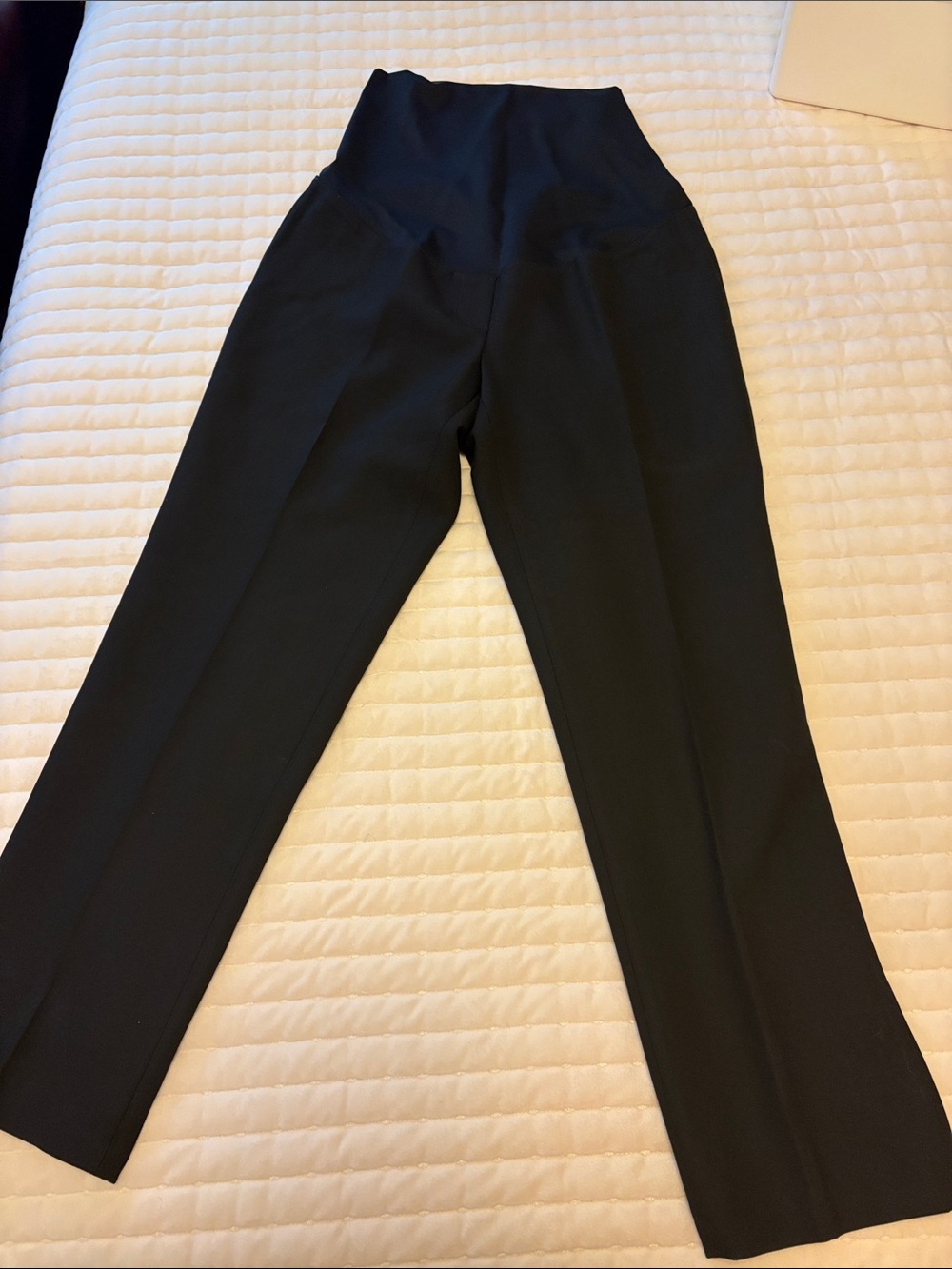 Loft Maternity Black High-Waist Straight Leg Pants